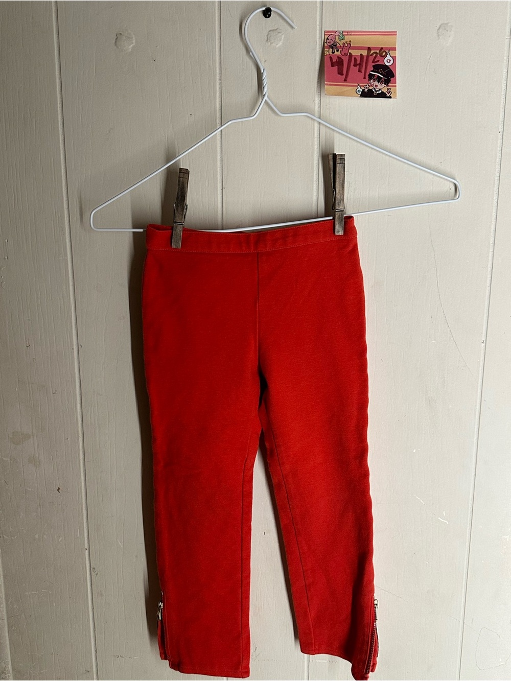 GAP Red Kids Leggings with Ankle Zippers